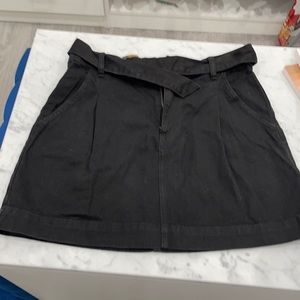 Black denim jeans mini skirt